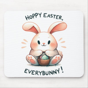 Easter Bunny Hoppy Easter, Everybunny! Mouse Pad