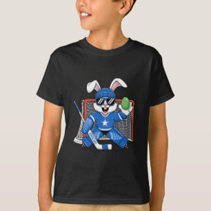 Easter Bunny Ice Hockey Goalie Men Boys Kids Toddl T-Shirt