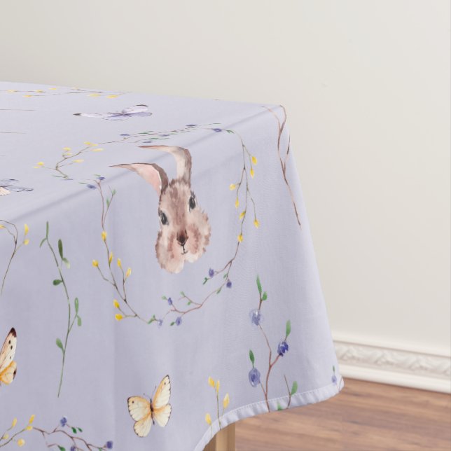 Easter Bunny In A Floral Wreath Tablecloth (In Situ)