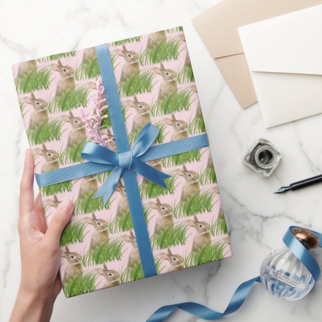 Easter Bunny In Grass Wrapping Paper (Gifting)
