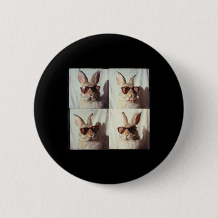 Easter Bunny In The Vintage Photo Machine Style1 6 Cm Round Badge