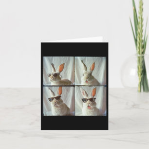 Easter Bunny In The Vintage Photo Machine Style  Card