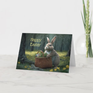 Easter Bunny in the Woods Easter Card