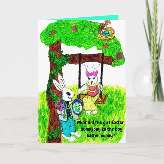 EASTER BUNNY JOKE card (Front)