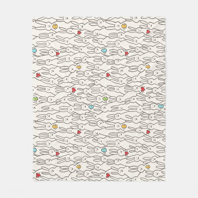 Easter Bunny: Joyful Seamless Fun. Fleece Blanket (Front)
