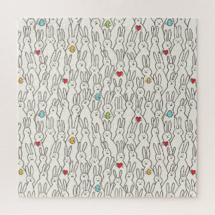 Easter Bunny: Joyful Seamless Fun. Jigsaw Puzzle