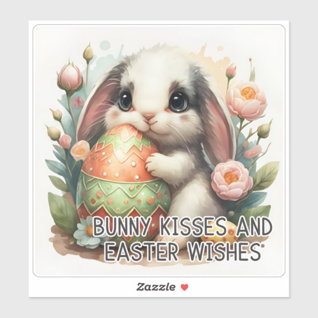 Easter Bunny Kisses - Vinyl Sticker (Sheet)