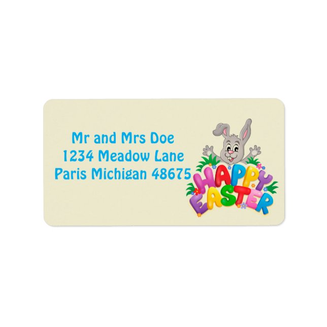 Easter Bunny Label (Front)