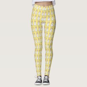 Easter Bunny Leggings Yellow Easter Legging Pants