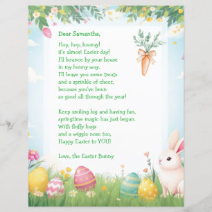 Easter Bunny Letter and Question Game for Children