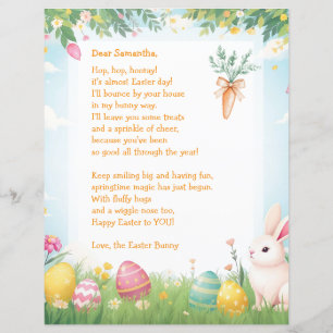 Easter Bunny Letter and Question Game for Children