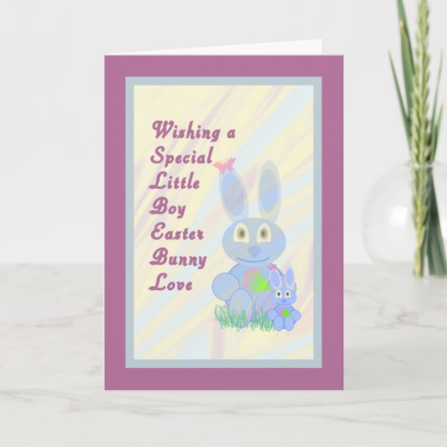 Easter Bunny Love Card for Little Boy (Front)