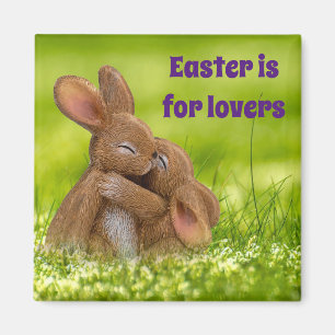Easter Bunny Lovers Magnet
