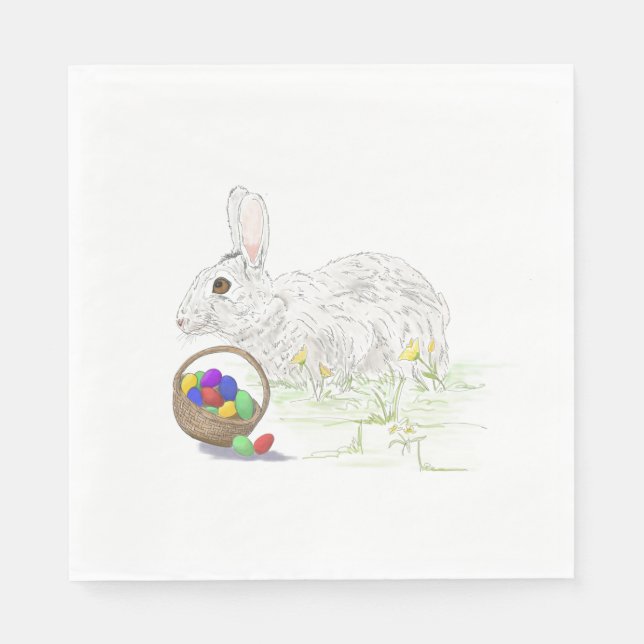 Easter bunny luncheon napkins (Front)