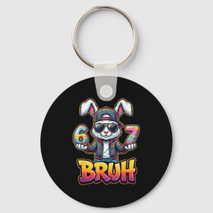 Easter Bunny Meme Bruh – Funny 6 7 Easter Eggs Des Key Ring
