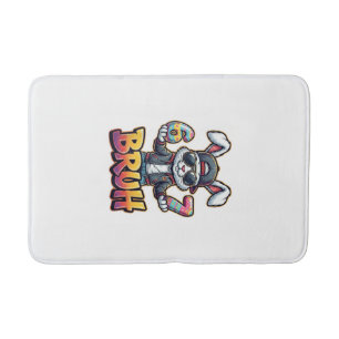 Easter Bunny Meme Bruh  Funny 6 7 Easter Eggs Desi Bath Mat