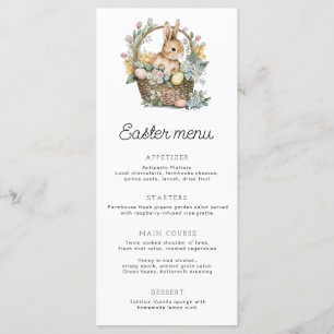 Easter Bunny Menu