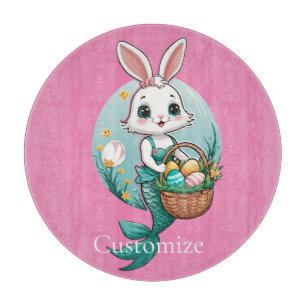 Easter Bunny Mermaid Thunder_Cove Cutting Board