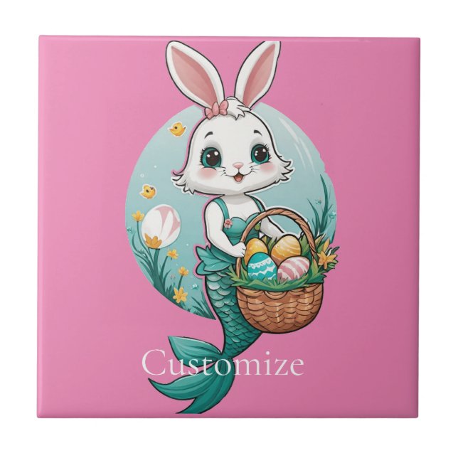 Easter Bunny Mermaid Thunder_Cove Tile (Front)