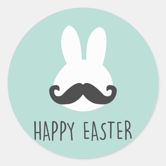 Easter Bunny Moustache Stickers (Front)