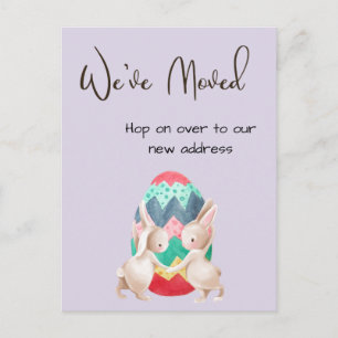 Easter Bunny Moving Announcement New Address