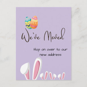 Easter Bunny Moving Announcement New Address Postcard