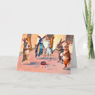 Easter Bunny Musicians Card
