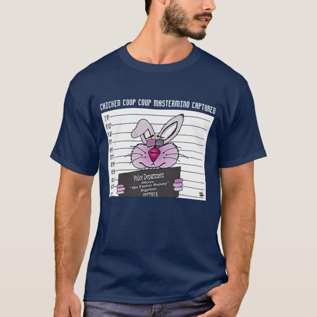 Easter Bunny Navy Men's T-Shirt (Front)