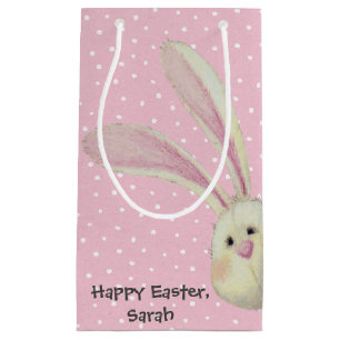 Easter Bunny on Polka Dots Small Gift Bag