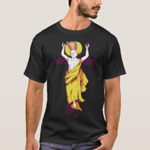 Easter Bunny On The Cross With Halo T-Shirt