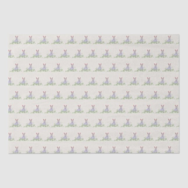 Easter Bunny Original Illustration  Tissue Paper (Front)