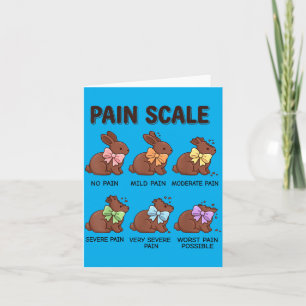 Easter Bunny Pain Scale Chart Funny Registered Card