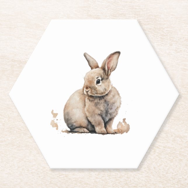 Easter Bunny        Paper Coaster (Front)