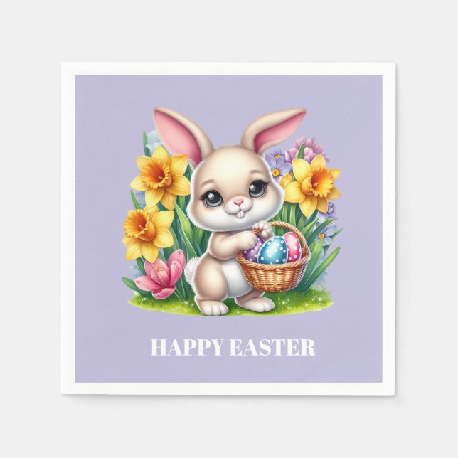 Easter Bunny Paper Napkins (Front)