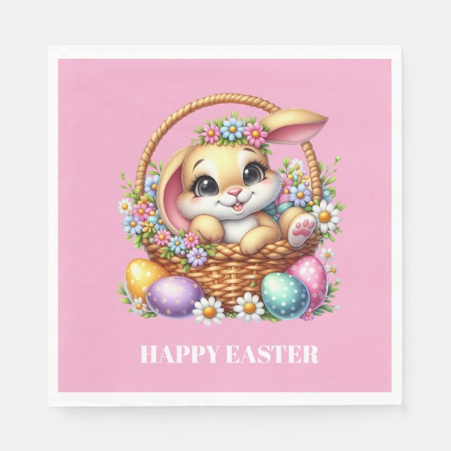 Easter Bunny Paper Napkins (Front)