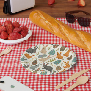 Easter bunny paper plate