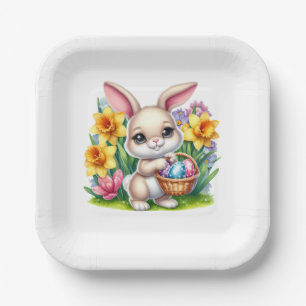 Easter Bunny Paper Plate