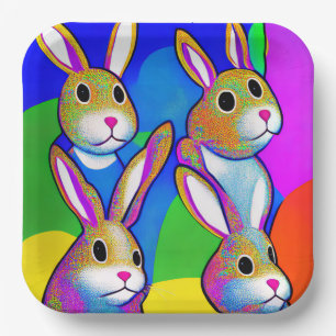 Easter Bunny Paper Plates