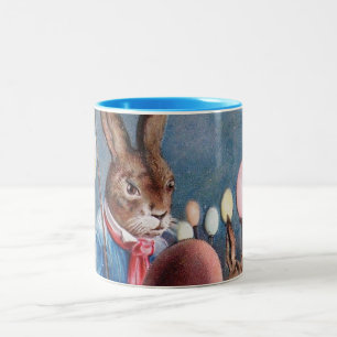 Easter Bunny Parade Antique Post Card Mug