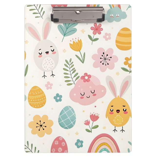 Easter Bunny Pattern Clipboard (Front)