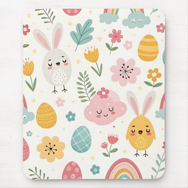 Easter Bunny Pattern Mouse Pad (Front)