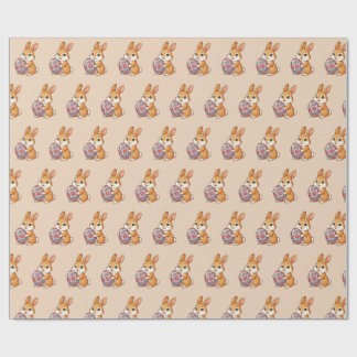 Easter Bunny Pattern Wrapping Paper | Glossy Art