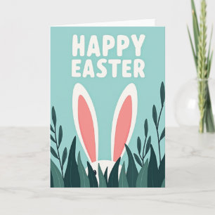 Easter Bunny Peek A Boo Holiday Card