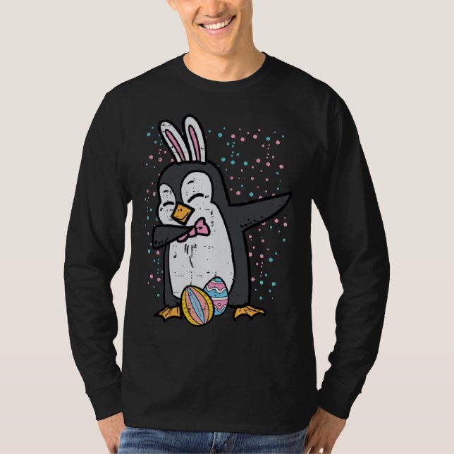 Easter Bunny Penguin Dab  Dance Girls Boys Kids To T-Shirt (Front)