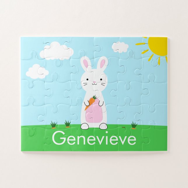 Easter Bunny Personalised Puzzle (Horizontal)