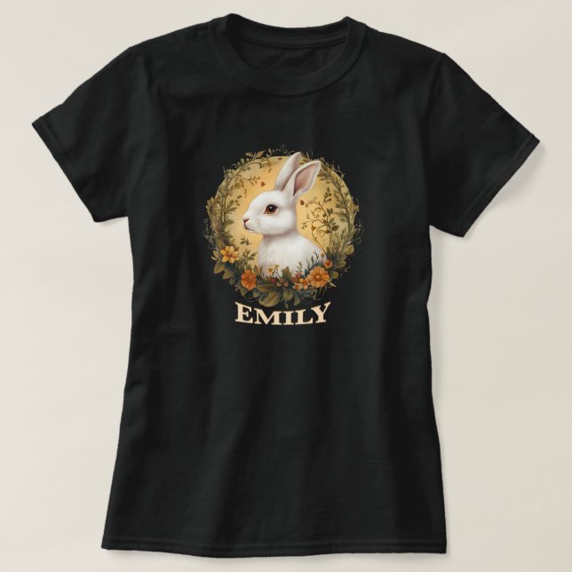 Easter Bunny Personalised T-Shirt - Custom Name (Design Front)