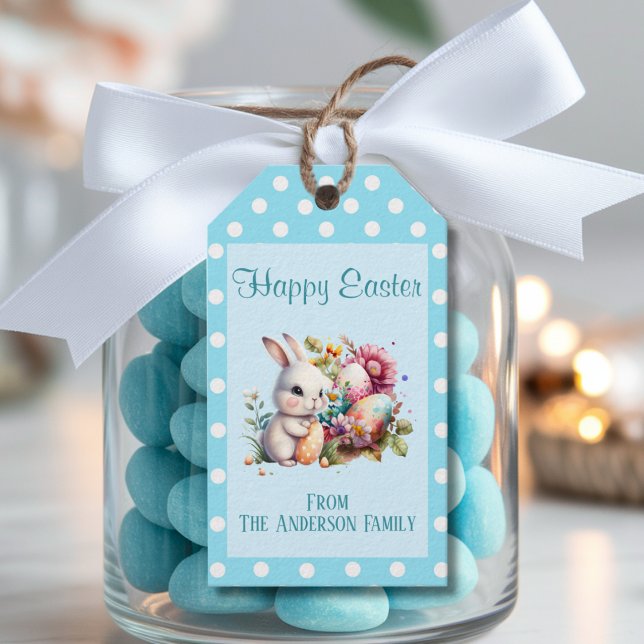 Easter Bunny Polka Dot Gift Tags (Creator Uploaded)