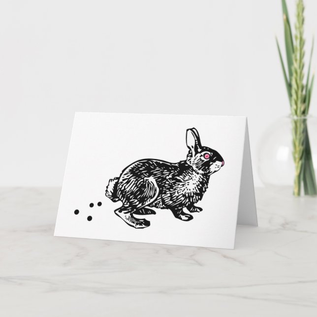 Easter Bunny Poo Holiday Card (Front)