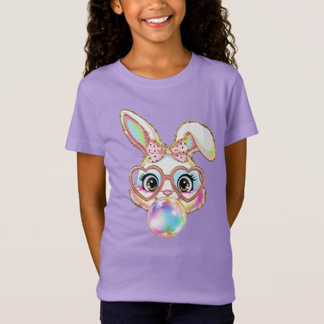 Easter Bunny Pop Art Bubble Gum T-Shirt (Front)