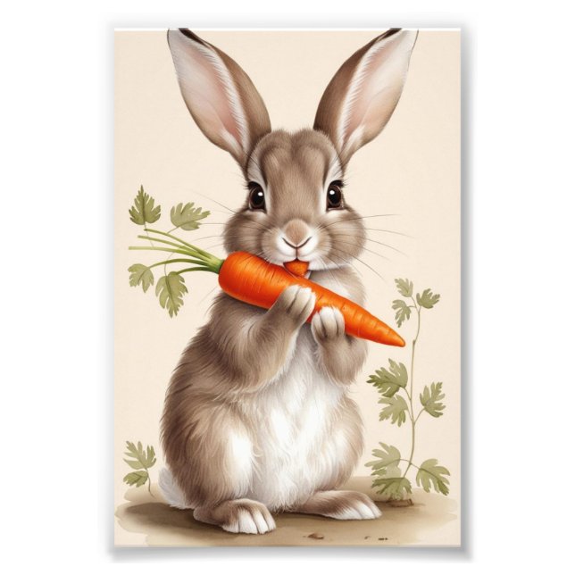 Easter Bunny Printable Vintage Wall Art (Front)